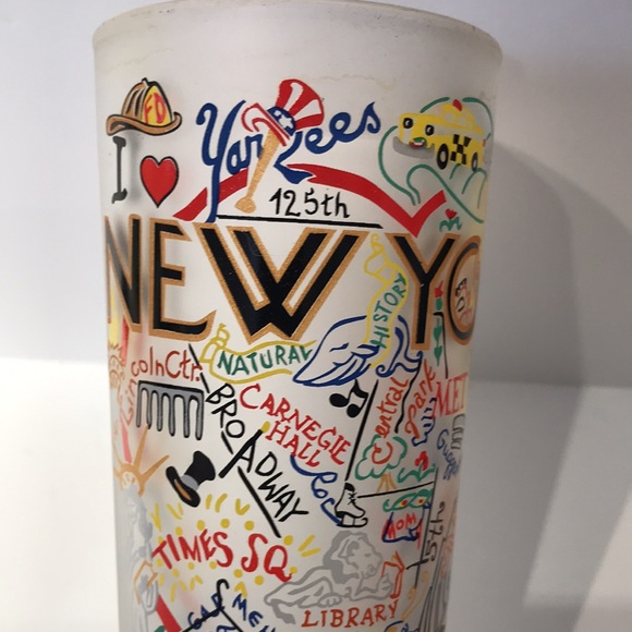 Cat studio highball glass New York good used condition wonderful graphics 2004 - Picture 5 of 6